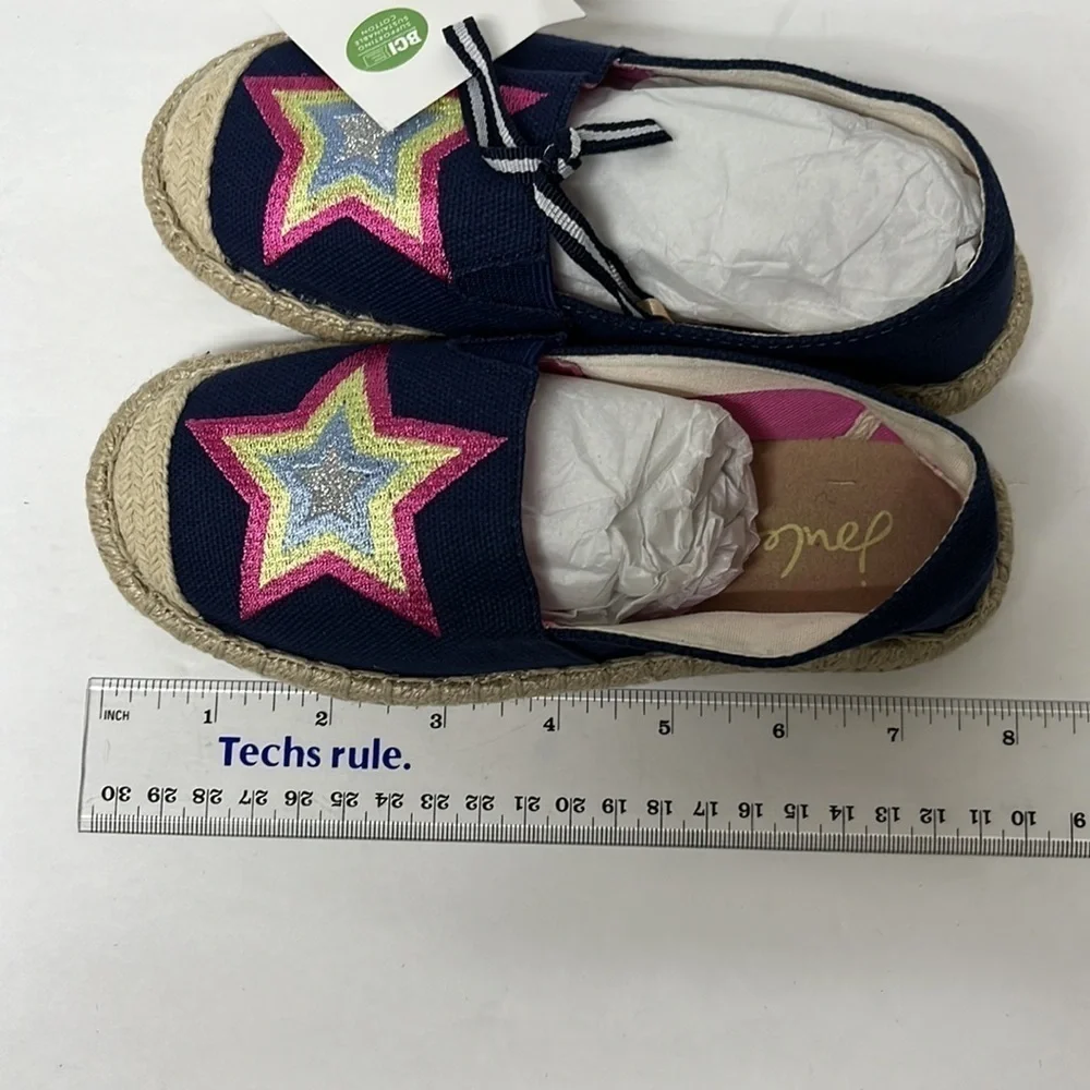 JOULES girls, espadrille, boat shoe multi star little kid size 11
